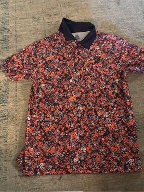 Under Armour Kids Floral Polo - Orange & Navy